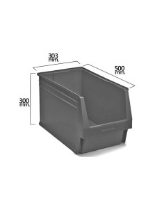 Gaveta Apilable Almacenamiento Gris Nº59 500x303x300 mm....