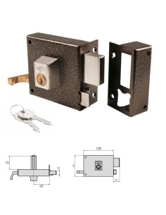 Cerradura CVL 7125AR / 100 / Hierro Esmaltado Derecha...