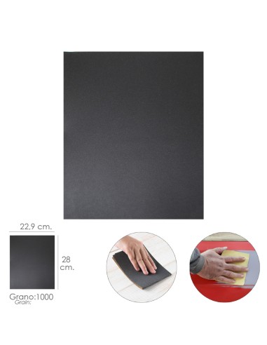 Lija Agua Grano 1000 1 Pliego 28x22,9 cm.