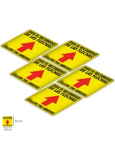 Rotulacion Suelo Siga Las Flechas. Pegatinas...
