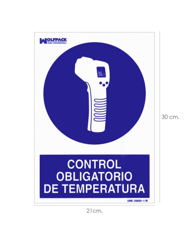 Cartel De Control Obligatorio De La Temperatura...