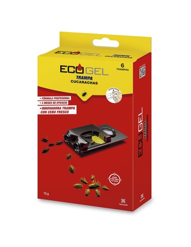 Trampa cucarachas NOVAR Ecogel 15gr (caja 6und)...