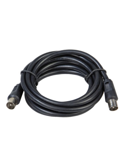 ProlongaciónTV Video Macho-Macho 2 metros / Ø 9,5 mm. Con Adaptador Macho-Hembra Color Negro