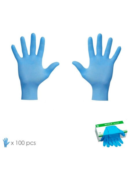 Guantes nitrilo desechables WOLFPACK talla M caja 100und 15035051