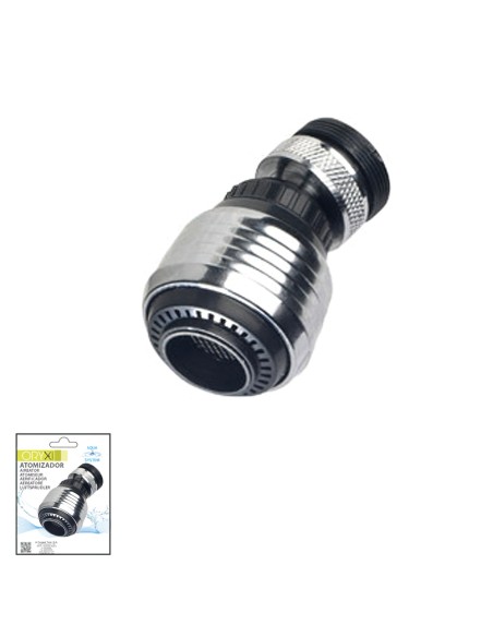 Atomizador  Economizador Con Rotula Con Adaptador Macho / Hembra Cromo