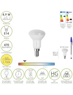 Bombilla Led Reflectante Rosca E14. 4,9 Watt. Equivale A...
