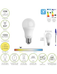 Bombilla Led Esfera Con Sensor Movimiento Rosca E27. 10...