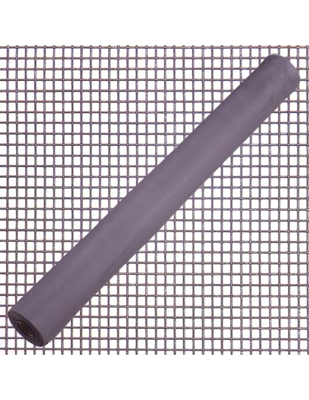 Tela Mosquitera Fibra Vidrio Gris 18x16/150 cm. Rollo 50 metros.