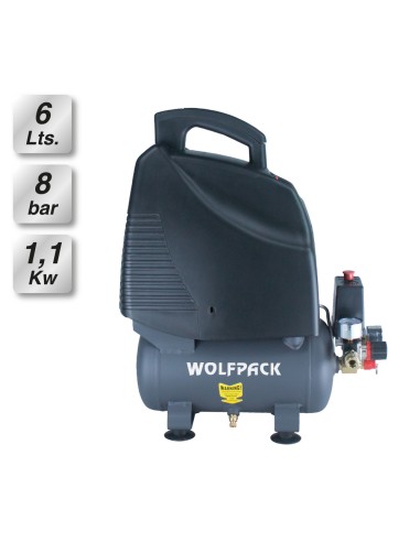 Compresor Aire Wolfpack 6 Litros / 8 Bares /...