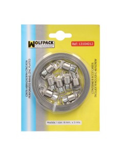 Cinta Abrazadera  cortar Zincada   8 mm.  x 3 m. con 8...