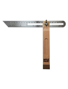Escuadra Medidora Biselada Con Escala 22 cm. Falsa...