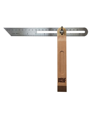 Escuadra Medidora Biselada Con Escala 22 cm....