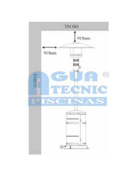 Estufa gas MB terraza Mercasol butano/propano