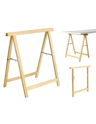 Caballete Madera de Pino Macizo 74x74cm Alto