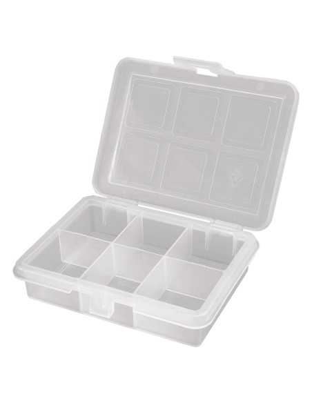 Organizador Plastico 6 Compartimentos 120 x 100 x 28 mm. Caja Almacenaje, Malentin Organizador, Organizador Plastico