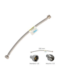 Latiguillo Flexible Acero Inoxidable Macho 1/2 - Hembra...