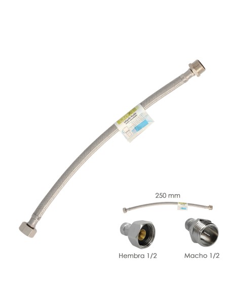 Latiguillo flexible acero inoxidable ORYX M ½" - H ½" 250mm 04010806