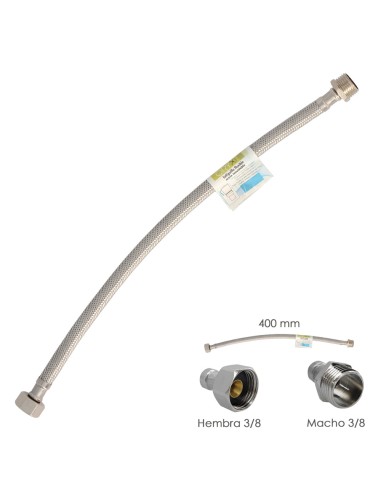 Latiguillo Flexible Acero Inoxidable Macho 3/8...