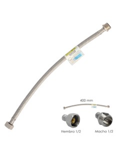 Latiguillo Flexible Acero Inoxidable Macho 1/2 - Hembra...