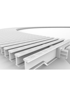 Rejilla rebosadero piscina HW transversal 335x35mm blanca...