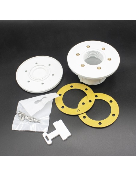 Boquilla aspiracion piscina liner QP blanca ABS ext.2" int.50mm 500193