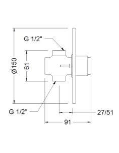 Llave ducha GENEBRE empotrada temporizada 1175 04 2