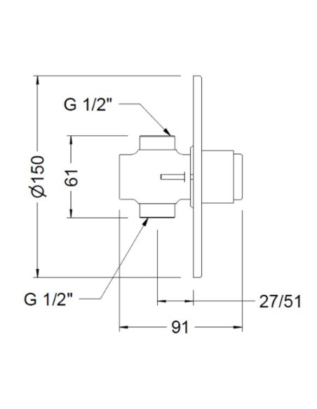 Llave ducha GENEBRE empotrada temporizada 1175 04
