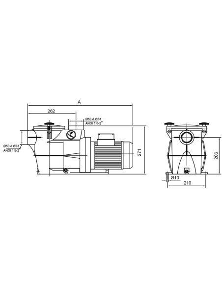 Bomba piscina KRIPSOL KSE 0.75cv mf KSE75MIE2    010411420110E2 (Koral)