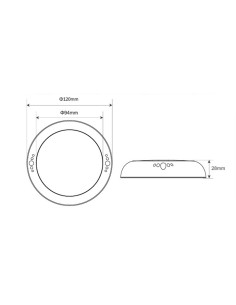 Foco piscina superficie HW proyector led mini 880lm 8w... 2