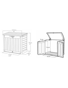 Caseta equipo filtracion elevada vacia KETER 217162 2