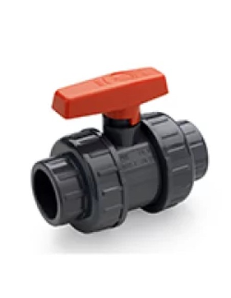 Valvula bola PVC-U H-H   50mm PN16 PLIMAT naranja AK 01.60.1077.090 (presion)