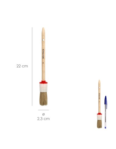 Brocha WOLFPACK brico redonda cerda blanca Nº 4...