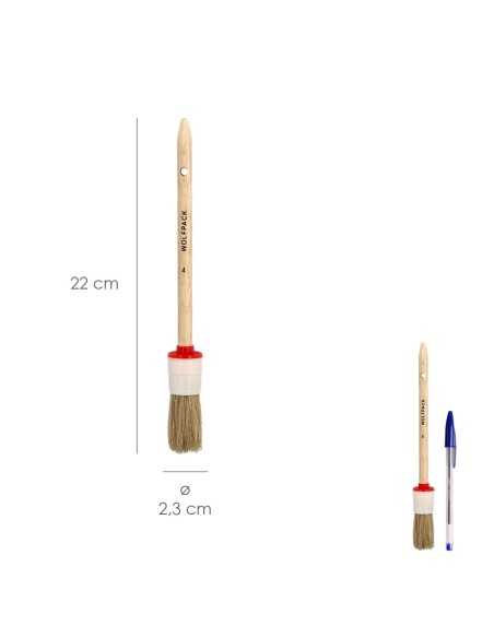 Brocha pintar WOLFPACK brico redonda cerda blanca Nº 4 12012600