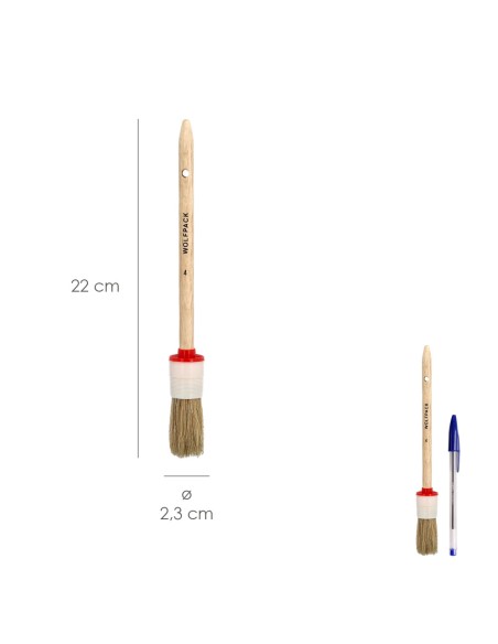 Brocha WOLFPACK brico redonda cerda blanca Nº 4 12012600