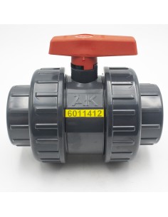 Valvula bola PVC-U H-H   90mm PN10 PLIMAT naranja AK...