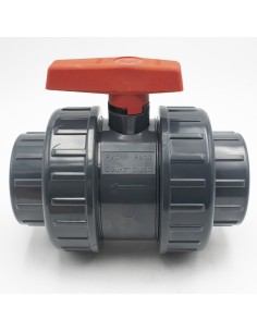 Valvula bola PVC-U H-H   90mm PN10 PLIMAT naranja AK... 2