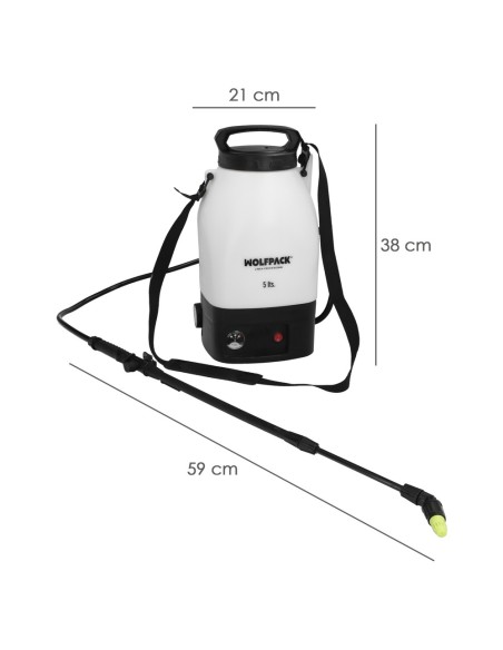 Sulfatadora WOLFPACK electrica a bateria 5lt 08052550