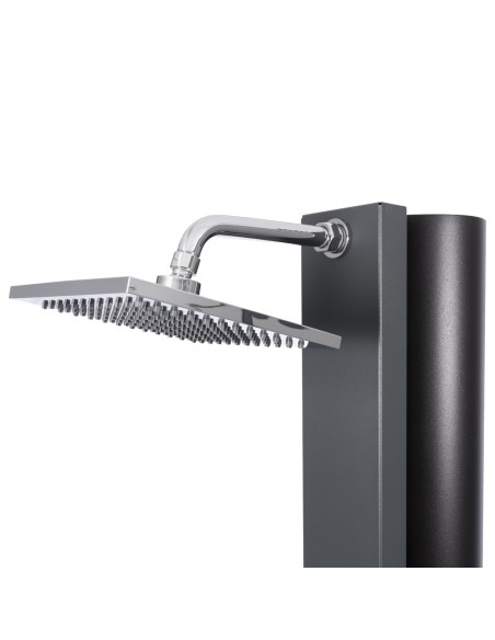 Ducha piscina CRM solar Square 40lt antracita con lavapies 40SAN-GR