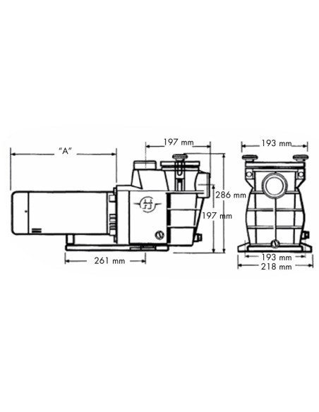 Bomba piscina HAYWARD Superpool 0.75cv mf POWPSCP075