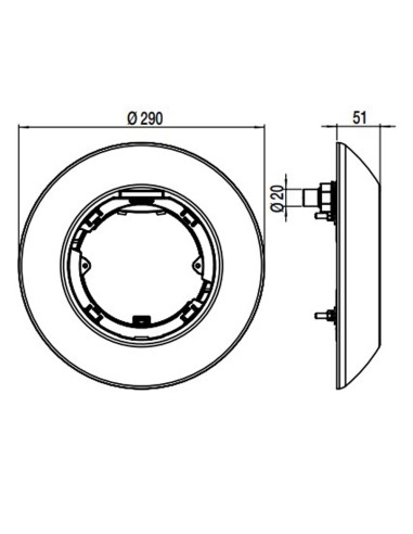 Foco piscina superficie ASTRAL proyector led...
