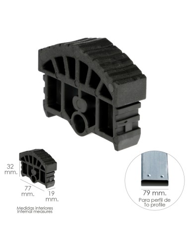 Contera escalera WOLFPACK perfil 79mm 23010080