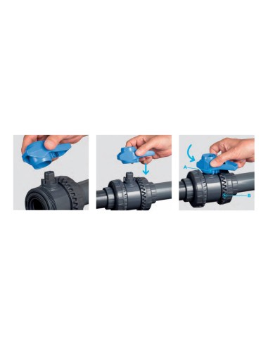 Valvula bola PVC-U H-H   50mm PN16 FIP Easyfit...