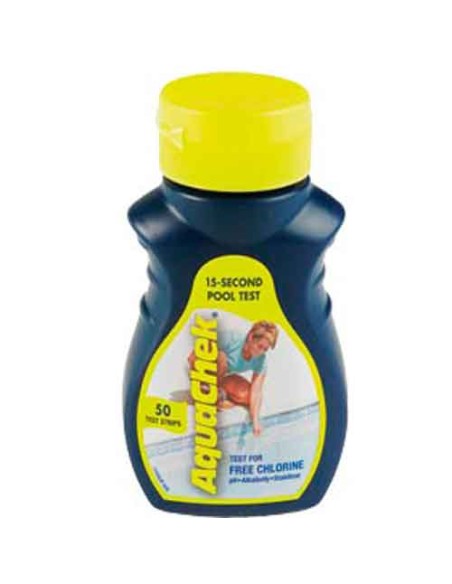 Analizador agua piscina AQUACHEK 7 en 1 541604A tiras ph/cl/br/du/alk/cya