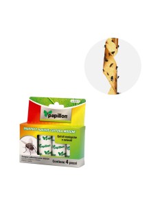 Trampa moscas PAPILLON tiras adhesivas (4 und) 14040155 2