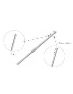 Pertiga piscinas POOLSTYLE mango telescopico 2.44x4.88mt... 2