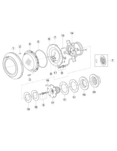 Anclaje foco piscina HAYWARD extraplano 500616001400