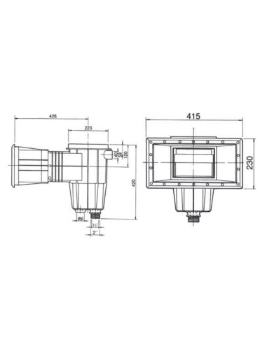 Skimmer piscina hormigon AQUARAMA 15lt boca...