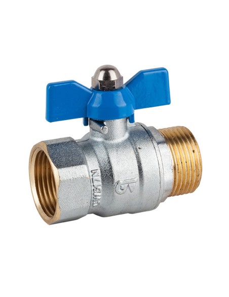 Valvula esfera M-H mariposa   3/8" maneta azul GENEBRE 3036 03