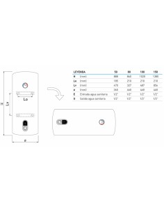 Termo electrico acs SIME Lago   80lt vertical/horizontal... 2