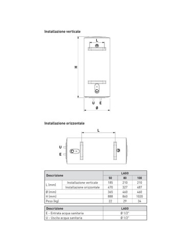 Termo electrico SIME Lago   80lt...